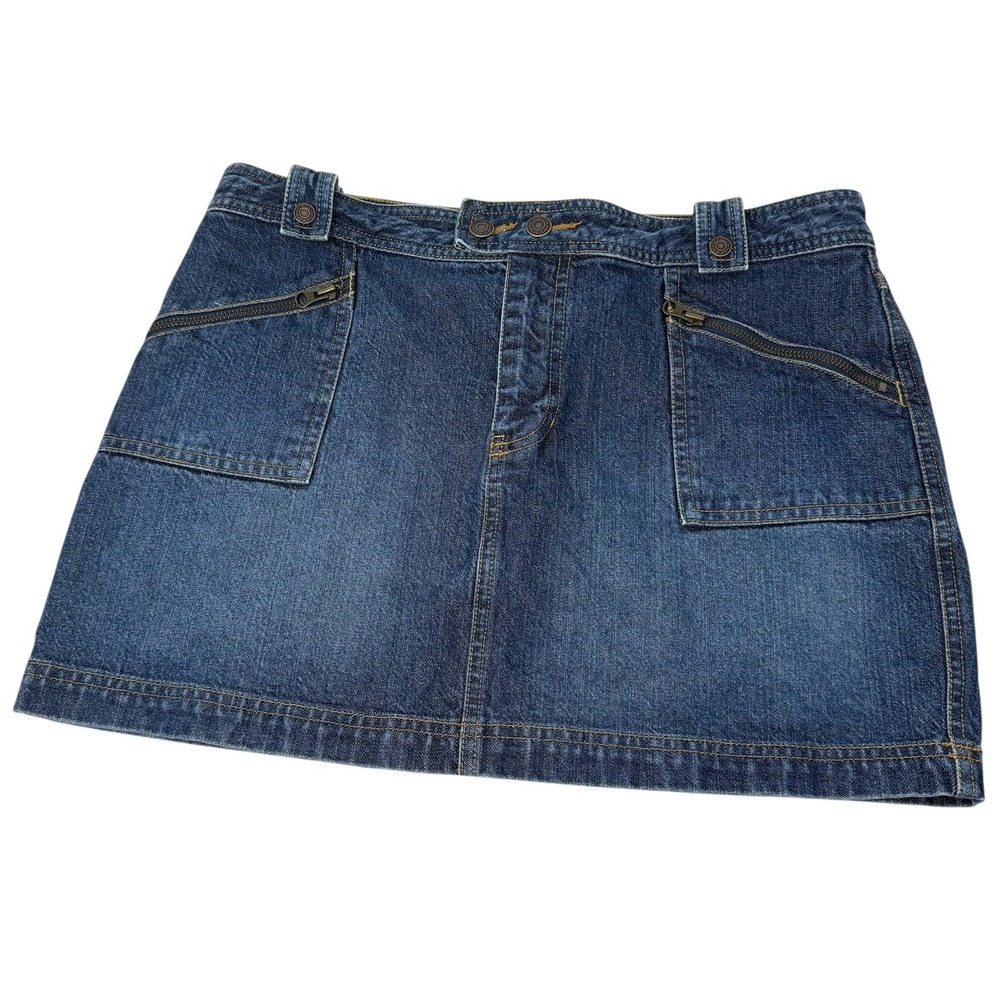 Old Navy Cargo Denim Skirt Size Blue Mini‎ Sporty Casual Vintage Y2K Preppy